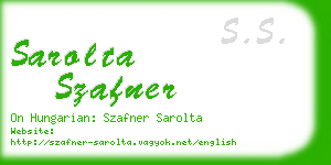 sarolta szafner business card